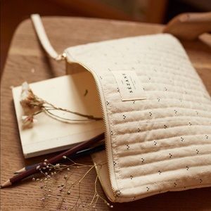 2x Sezane Cotton Pouch